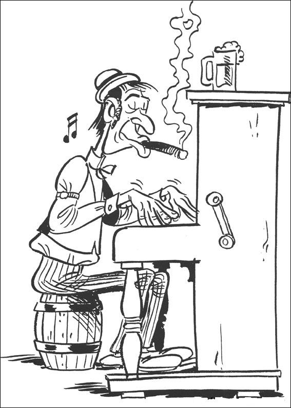 Plansa de colorat cu Lucky Luke 55 51